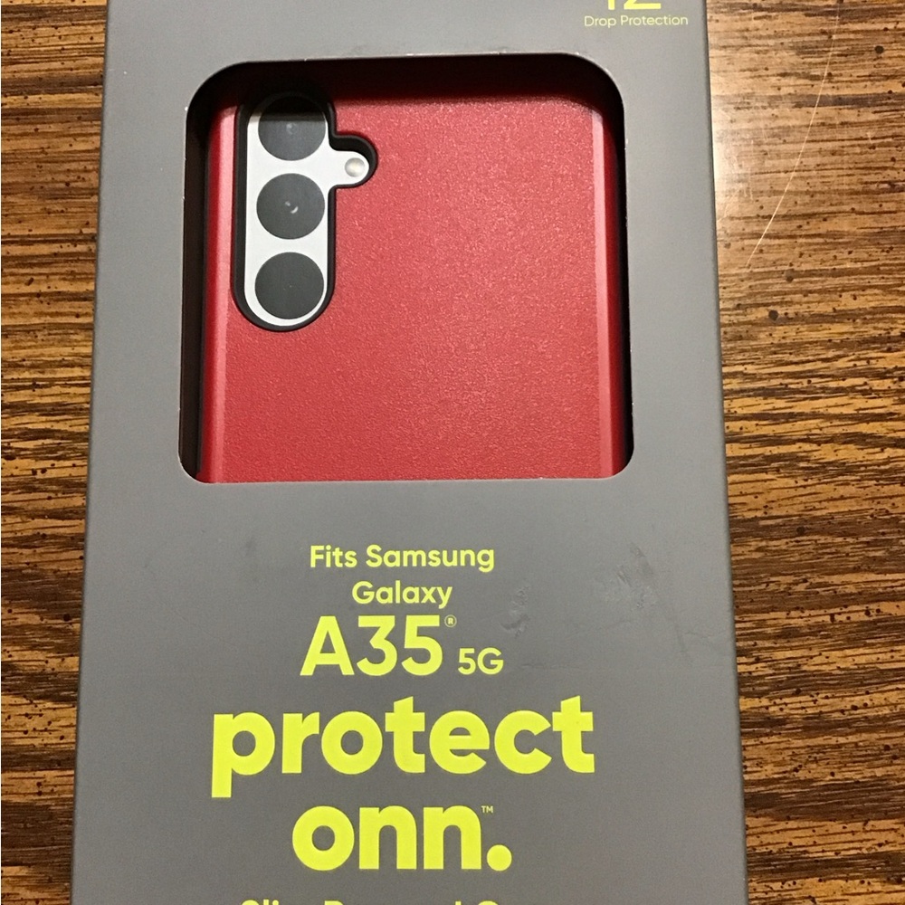 NWT protect onn Red slim rugged Protective Case for Samsung A35 5G